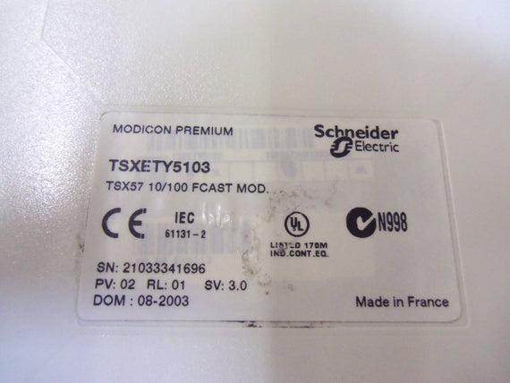 SCHNEIDER ELECTRIC TSXETY5103 *USED*