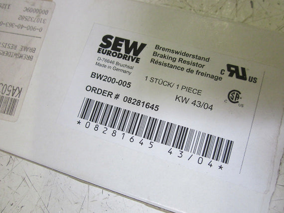 SEW-EURODRIVE BW200-005 BRAKE RESISTOR 200W *NEW IN BOX*