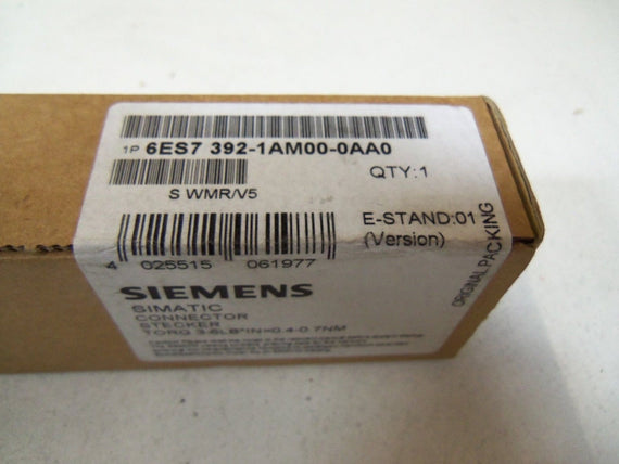 SIEMENS SIMATIC 6ES7392-1AJ00-0AA0 CONNECTOR *FACTORY SEALED*