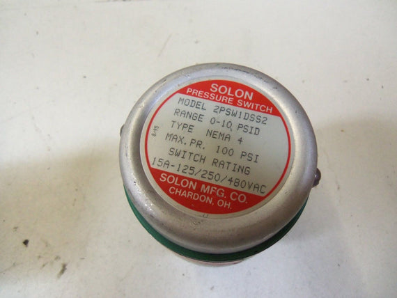 SOLON PRESSURE SWITCH 2PSW1DSS2 *USED*