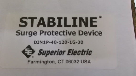 STABILINE DIN1P-40-120-1G-30 SURGE SUPPRESSOR *NEW IN BOX*