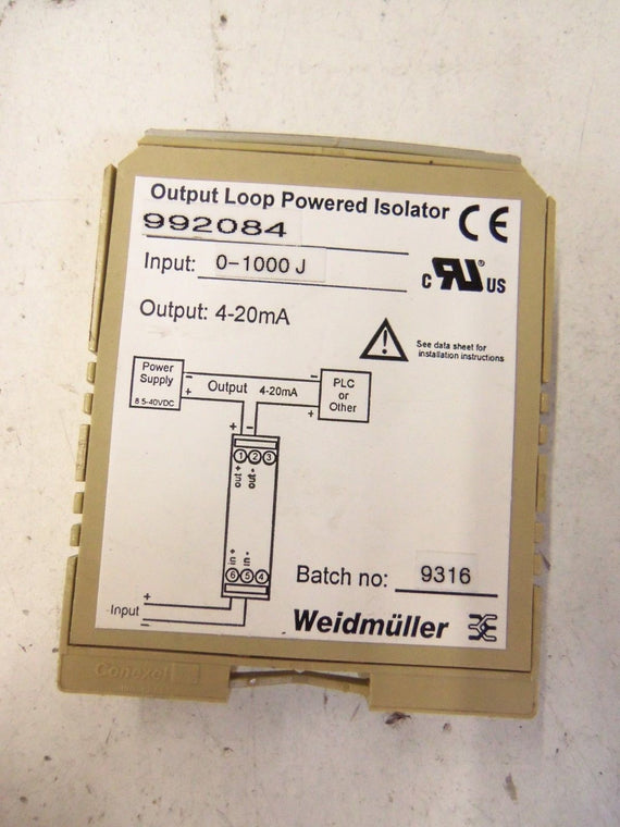 WEIDMULLER 992084 DECIPAK LOOP POWER ISOLATOR *NEW NO BOX*