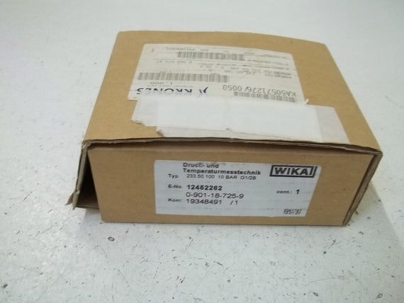 WIKA 233.50.100 PRESSURE GAUGE 10 bar 0-140 PSI *NEW IN BOX*